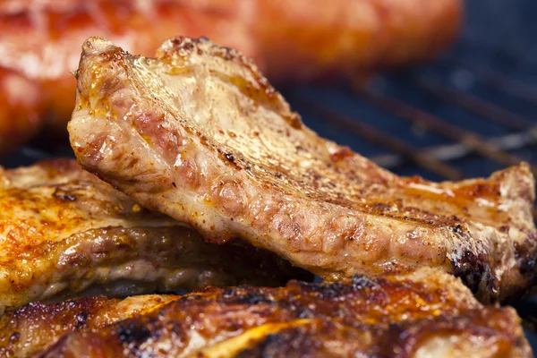 Pork ribs with bbq — Stock Photo, Image