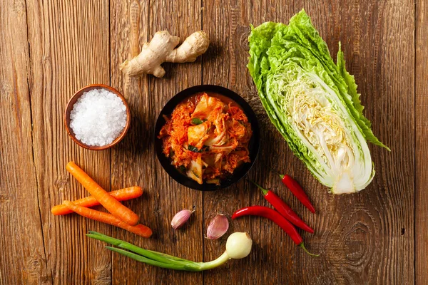 Col Kimchi Perfecto Como Complemento Los Platos Come Por Separado — Foto de Stock