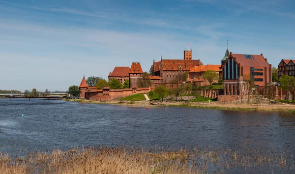 World Famous Teutonic Castle Malbork View Nogat River Castle Obraz Stockowy