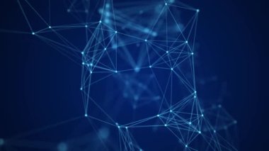 Ağ bağlantısı yapısı. Bilim geçmişi. Soyut dijital arkaplan. Büyük veri görselleştirmesi. 3d oluşturma.