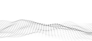 Teknolojik beyaz dalga. Büyük veri görselleştirmesi. Analitik temsil. Dijital arka plan. 3d oluşturma.