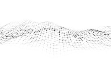 Teknolojik beyaz dalga. Büyük veri görselleştirmesi. Analitik temsil. Dijital arka plan. 3d oluşturma.