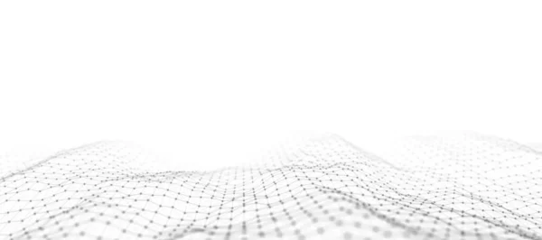 Technology White Wave Big Data Visualization Analytics Representation Digital Background — Stock Photo, Image