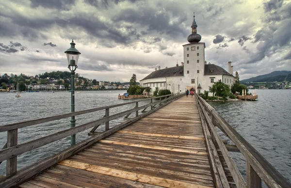 Austria bridge on the lake — Stock Photo, Image