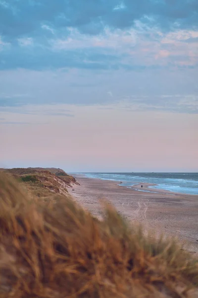 Wide sand beach at the danish north sea coast — Zdjęcie stockowe