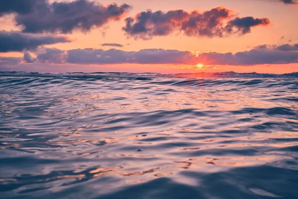 Sunset Calm Sea Northern Denmark High Quality Photo — Foto de Stock