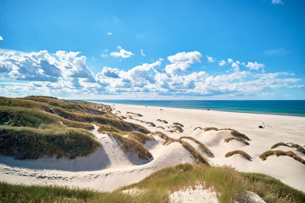 Bright white beach in northern Denmark. High quality photo