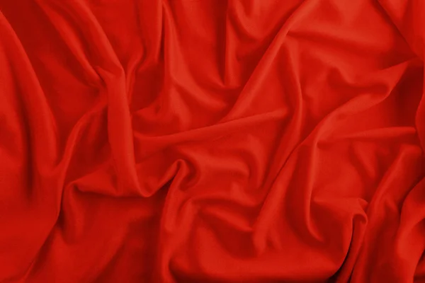 Abstract Background Red Fabric Waves Wrinkles Use Product Presentation — Stok Foto