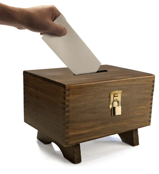 Voto em urna bloqueada — Fotografia de Stock