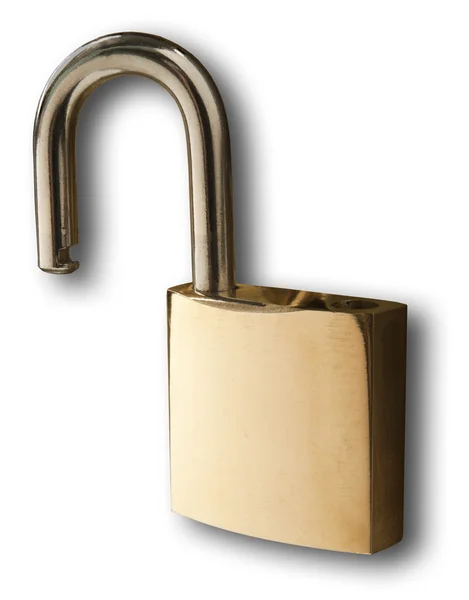 Brass Lock in Unlocked Position — Stock Photo, Image