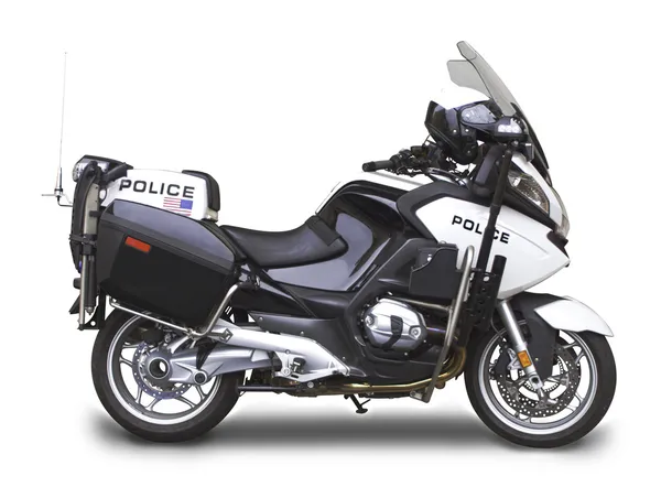 Motocicleta policial - ângulo de visão lateral Imagem De Stock