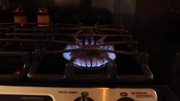 Kamin top brännare — Stockvideo