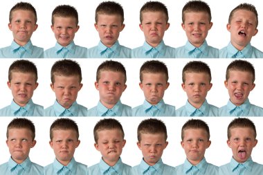 Expressions - Nine Year Old Boy clipart