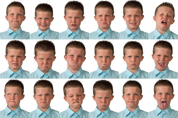 Expressions - Nine Year Old Boy — Stock Photo, Image