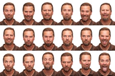Expressions - Middle Aged Man clipart