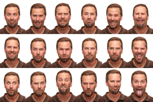 Gesichtsausdruck - Mann mittleren Alters — Stockfoto