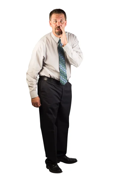 Corporate Man Telling a Secret — Stock Photo, Image