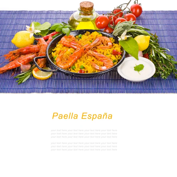 Traditionele Spaanse rijst - paella — Stockfoto