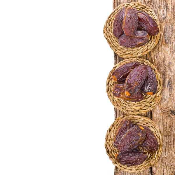 Dates séchées dans de petits tapis circulaires — Photo