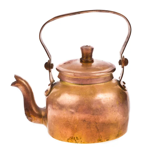 Antique copper teapot — Stock Photo, Image