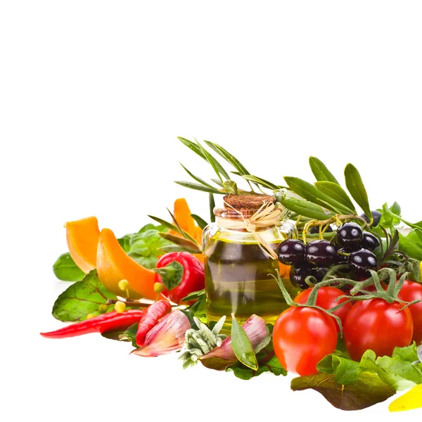 Färska grönsaker och örter — Stockfoto