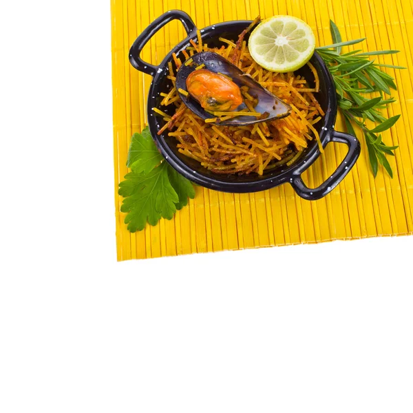 Spanish Mediterranean sea food - noodles — Stock Photo, Image