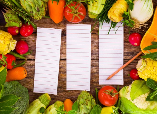 Lots of different vegetables and herbs — Stock Photo, Image