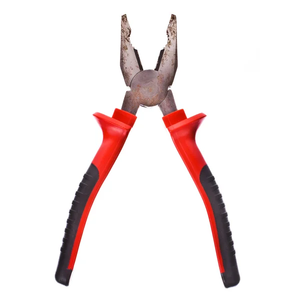 Open red and black pliers — Stock Photo, Image