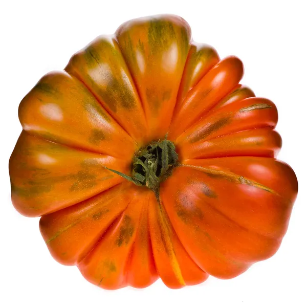 Grote rode tomaten raf close-up geïsoleerd op witte achtergrond — Stockfoto