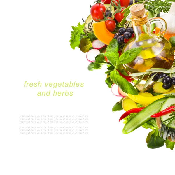 Fresh vegetables and herbs — Stock Photo, Image