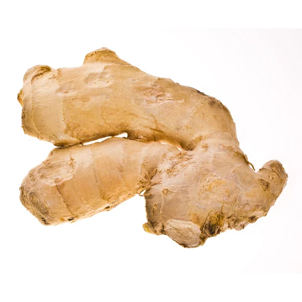 Pile of ginger root isolated on white background — Stock Photo, Image