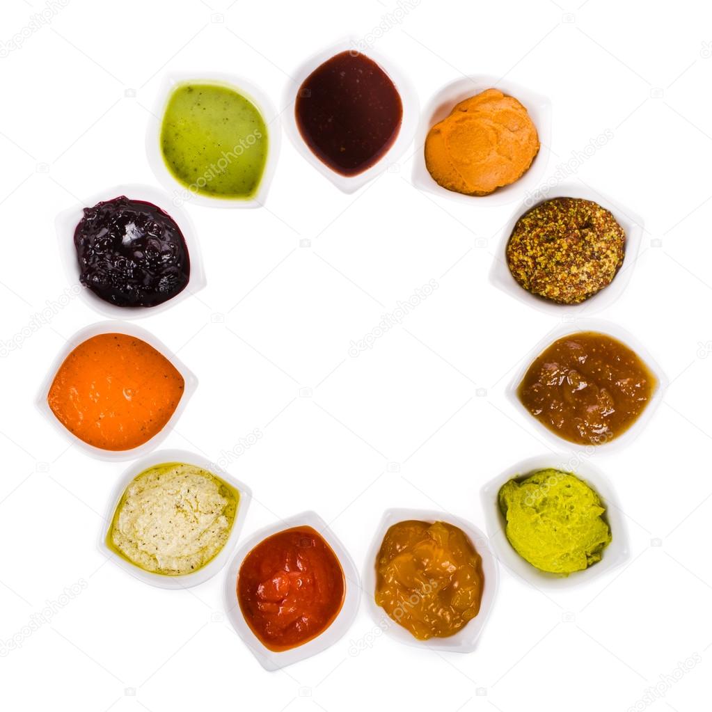 Eleven different sauces