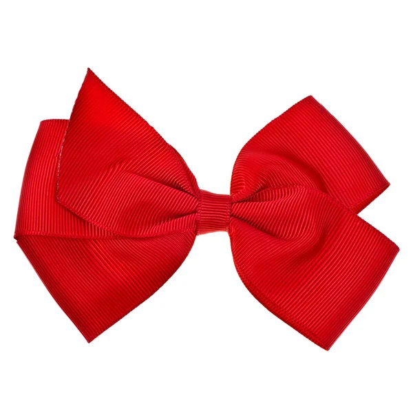Red bow ribbon tie isolated on white background — Stock Photo, Image