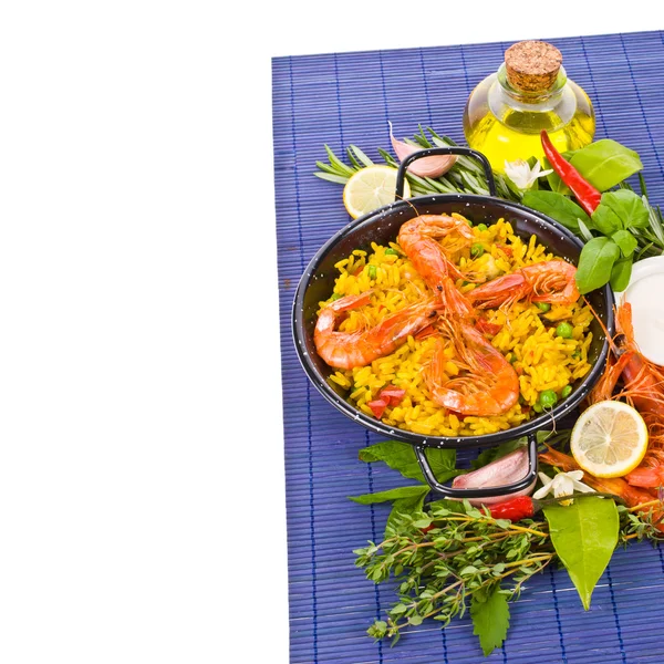 Arroz espanhol tradicional - paella — Fotografia de Stock
