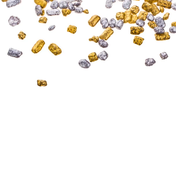 Gold and silver grains of small size — Stock Photo, Image