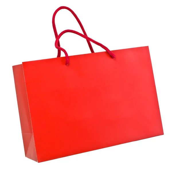 Bolsa de compras de papel rojo — Foto de Stock