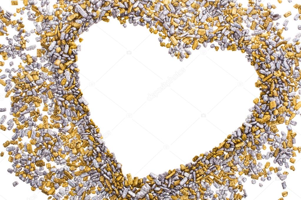 Gold and silver grains of small size