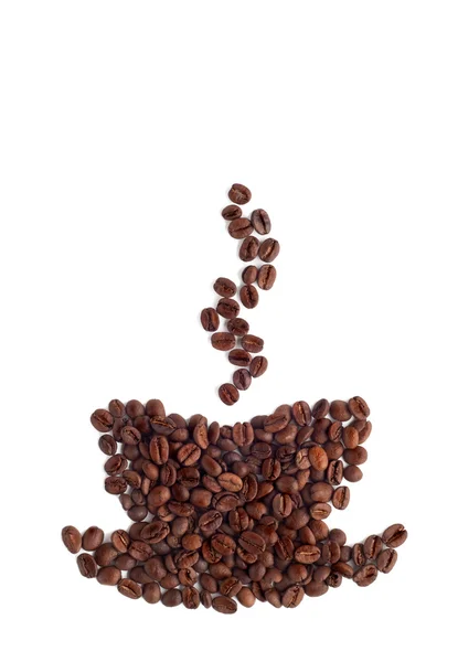 Cup of coffee from beans — Stock Photo, Image