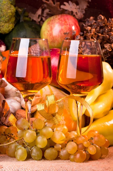 Fall cornucopia setting — Stock Photo, Image