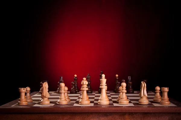 The initial setup of a chess board — Stock Photo, Image