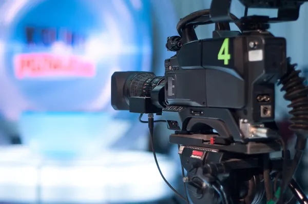 Televisão câmera estúdio — Fotografia de Stock