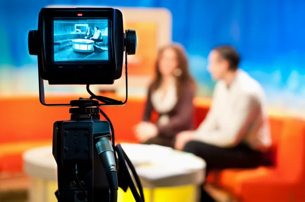 TV-studio - video camera-zoeker — Stockfoto