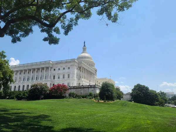 Ala Cúpula Senado Capitólio Dos Estados Unidos Gramado Capitol Hill — Fotografia de Stock