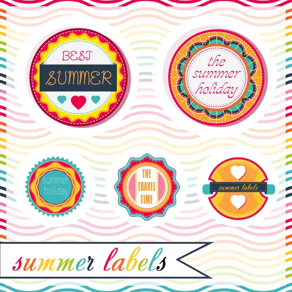 Vector summer labels — Stock Vector