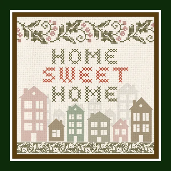 Home sweet home vintage bakgrund Vektorgrafik