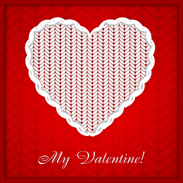 Valentijnsdag kaart met teken "my valentine" Rechtenvrije Stockillustraties
