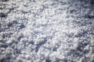 Karı kapat. Beyaz bir doku..