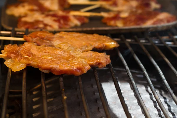 Grilled pork on a grill. — Stock Photo, Image