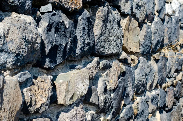 Parede Pedra Textura Pedra Blocos São Tijolos — Fotografia de Stock