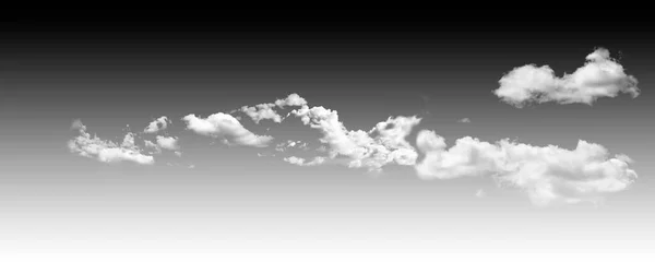 Nuvole Bianche Soffice Uno Sfondo Cielo Nero Illustrazione — Foto Stock